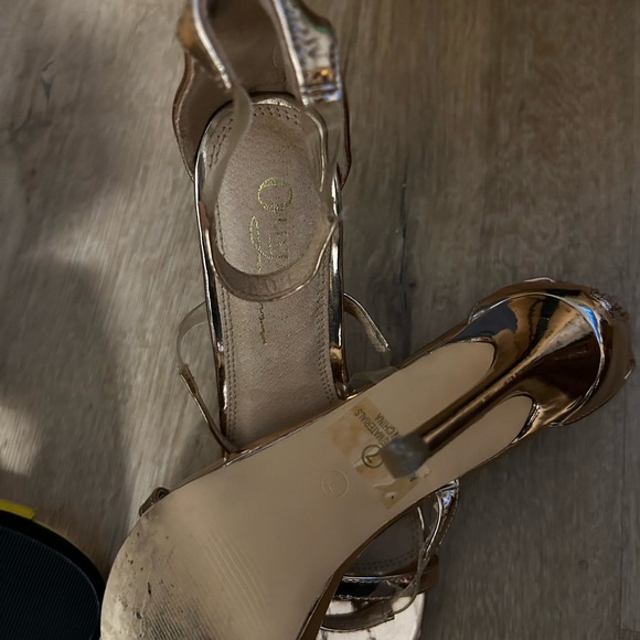Gold Strappy Heels - Picture 2 of 3